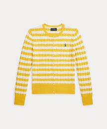 POLO RALPH LAUREN CHILDRENSWEAR（ポロ ラルフ ローレン チルドレンズウェア）の「ストライプド ミニケーブル コットン カーディガン（カーディガン/ボレロ）」