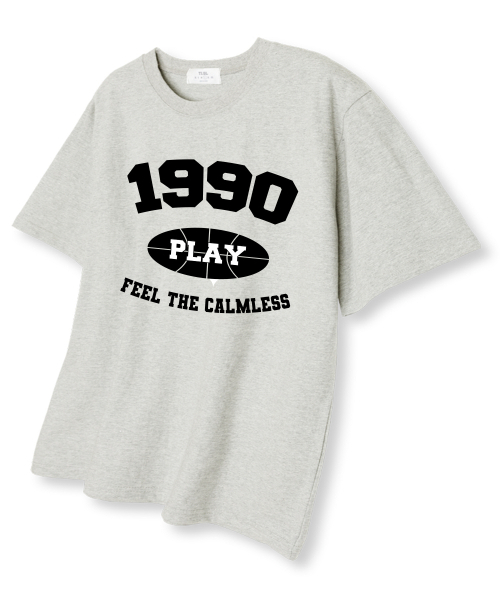 TI.GLAKE(ティーグレイク)の「1990プレイ オーバーサイズ 半袖Tシャツ オートミール(Tシャツ/カットソー・レディース・その他・LARGE/X-LARGE/XX-LARGE)」の1枚目の写真