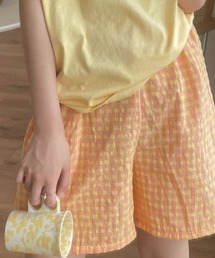 pyornim（ピョルニム）の「【26年春夏新作】ギンガムチェック ルームショーツ ショートパンツ パジャマ ルームパンツ（その他パンツ）」