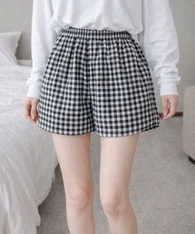 pyornim（ピョルニム）の「【26年春夏新作】ギンガムチェック ルームショーツ ショートパンツ パジャマ ルームパンツ（その他パンツ）」