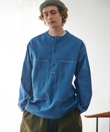 MAISON CLUB（メゾンクラブ）の「【MAISON CLUB】U.S.ARMY バンドカラーデニムプルオーバーシャツ（シャツ/ブラウス）」