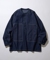 MAISON CLUB（メゾンクラブ）の「【MAISON CLUB】U.S.ARMY バンドカラーデニムプルオーバーシャツ（シャツ/ブラウス）」