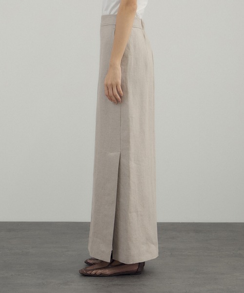 SALON adam et rope'(サロン アダム エ ロペ)の「リネンドンゴロススカート/セットアップ対応(スカート・レディース・ベージュ/ブラック・S/M)」の6枚目の写真