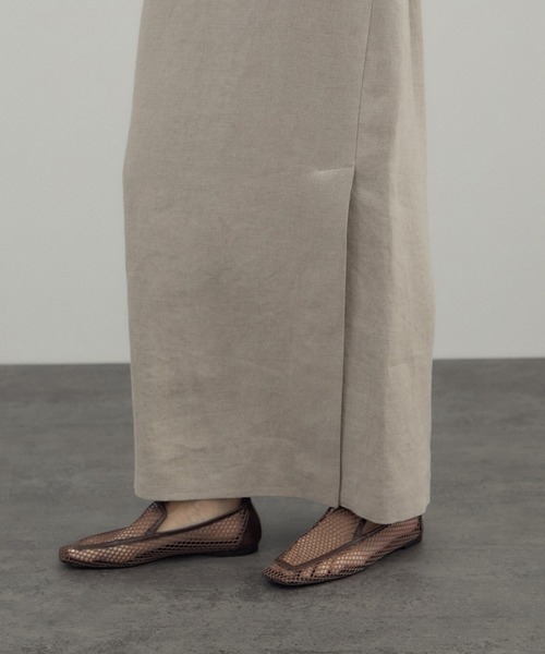 SALON adam et rope'(サロン アダム エ ロペ)の「リネンドンゴロススカート/セットアップ対応(スカート・レディース・ベージュ/ブラック・S/M)」の10枚目の写真