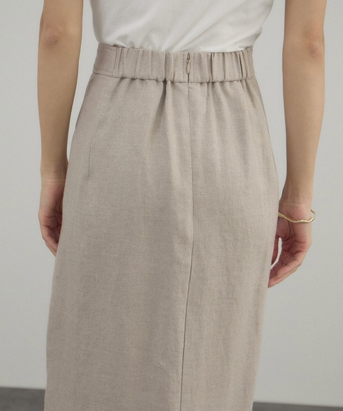 SALON adam et rope'(サロン アダム エ ロペ)の「リネンドンゴロススカート/セットアップ対応(スカート・レディース・ベージュ/ブラック・S/M)」の11枚目の写真