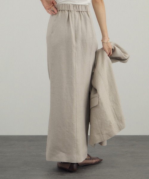 SALON adam et rope'(サロン アダム エ ロペ)の「リネンドンゴロススカート/セットアップ対応(スカート・レディース・ベージュ/ブラック・S/M)」の16枚目の写真