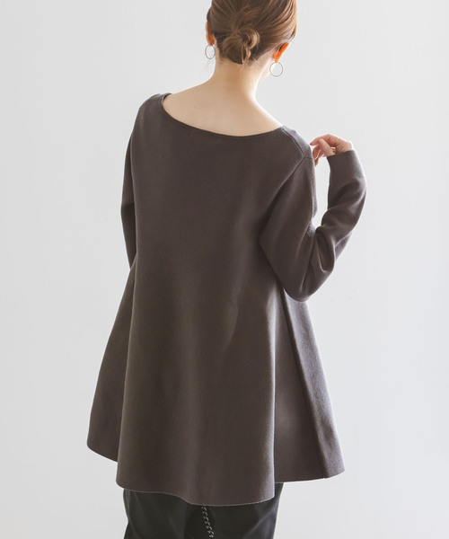 Noble（ノーブル）の「《追加》テントライン フレアニット（ニット/セーター・レディース・チャコールグレー/ブラウン/ホワイト・FREE）」の22枚目の写真