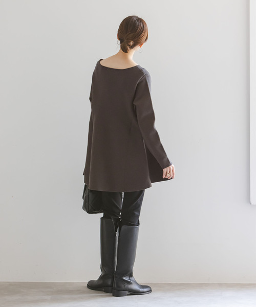 Noble（ノーブル）の「《追加》テントライン フレアニット（ニット/セーター・レディース・チャコールグレー/ブラウン/ホワイト・FREE）」の19枚目の写真