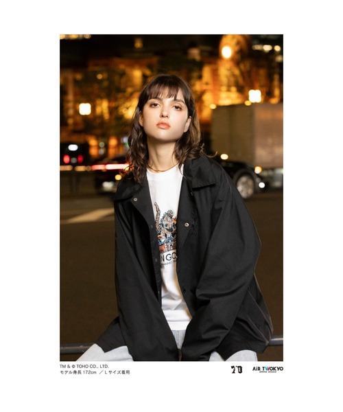 AIR TWOKYO(エアトゥーキョー)の「ゴジラ70周年記念『ゴジラ-1.0』コーチジャケット(ブルゾン・メンズ・ブラック・MEDIUM/X-LARGE/LARGE)」の4枚目の写真
