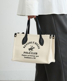 【BEVERLY HILLS POLO CLUB】ポロプリントキャンバストート小 BH2014N