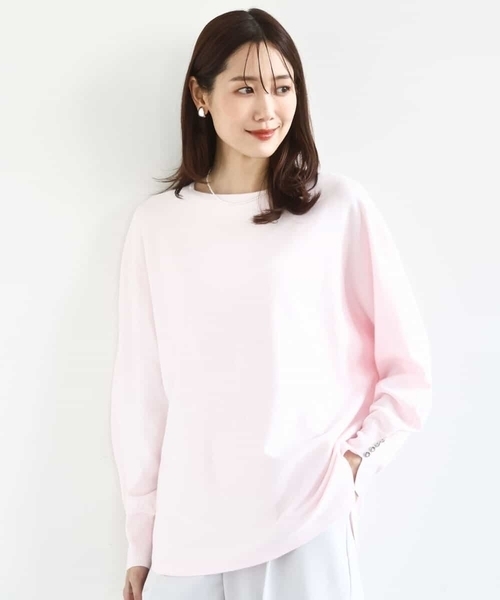 MK MICHEL KLEIN(エムケーミッシェルクラン)の「ドルマンスリーブニット/洗える(ニット/セーター・レディース・ネイビー/ライトブルー/アイボリー/ピンク/ライトイエロー・38)」の5枚目の写真