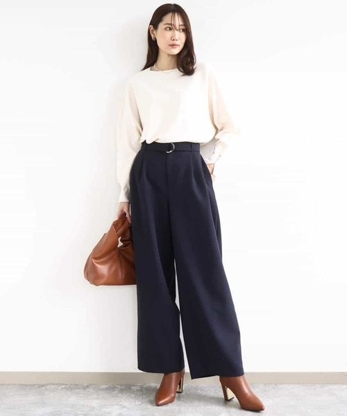 MK MICHEL KLEIN（エムケーミッシェルクラン）の「[洗える]ドルマンスリーブニット（ニット/セーター・レディース・ネイビー/ライトブルー/アイボリー/ピンク/ライトイエロー・38）」の8枚目の写真