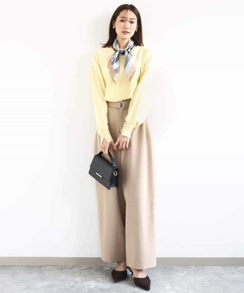 MK MICHEL KLEIN（エムケーミッシェルクラン）の「[洗える]ドルマンスリーブニット（ニット/セーター・レディース・ネイビー/ライトブルー/アイボリー/ピンク/ライトイエロー・38）」の12枚目の写真