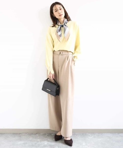 MK MICHEL KLEIN（エムケーミッシェルクラン）の「[洗える]ドルマンスリーブニット（ニット/セーター・レディース・ネイビー/ライトブルー/アイボリー/ピンク/ライトイエロー・38）」の14枚目の写真
