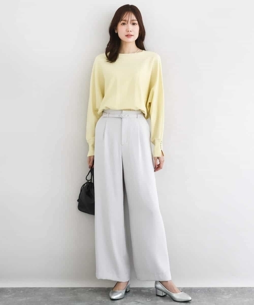 MK MICHEL KLEIN（エムケーミッシェルクラン）の「[洗える]ドルマンスリーブニット（ニット/セーター・レディース・ネイビー/ライトブルー/アイボリー/ピンク/ライトイエロー・38）」の15枚目の写真