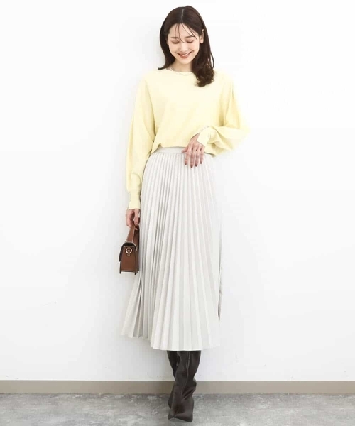 MK MICHEL KLEIN（エムケーミッシェルクラン）の「[洗える]ドルマンスリーブニット（ニット/セーター・レディース・ネイビー/ライトブルー/アイボリー/ピンク/ライトイエロー・38）」の19枚目の写真