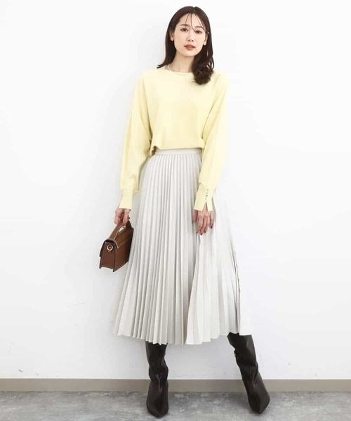 MK MICHEL KLEIN(エムケーミッシェルクラン)の「ドルマンスリーブニット/洗える(ニット/セーター・レディース・ネイビー/ライトブルー/アイボリー/ピンク/ライトイエロー・38)」の17枚目の写真