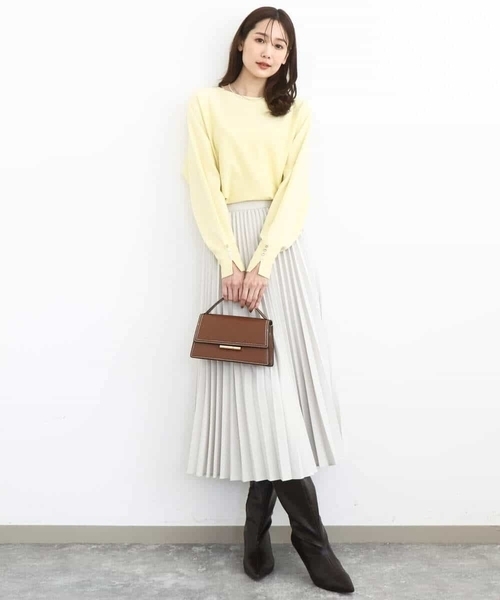 MK MICHEL KLEIN(エムケーミッシェルクラン)の「ドルマンスリーブニット/洗える(ニット/セーター・レディース・ネイビー/ライトブルー/アイボリー/ピンク/ライトイエロー・38)」の15枚目の写真