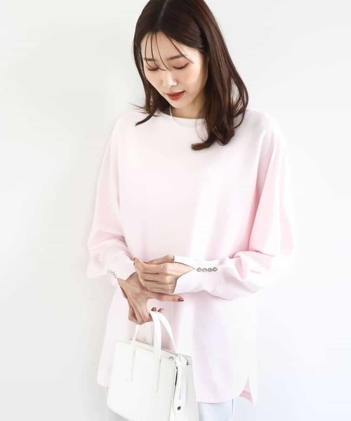 MK MICHEL KLEIN(エムケーミッシェルクラン)の「ドルマンスリーブニット/洗える(ニット/セーター・レディース・ネイビー/ライトブルー/アイボリー/ピンク/ライトイエロー・38)」の11枚目の写真