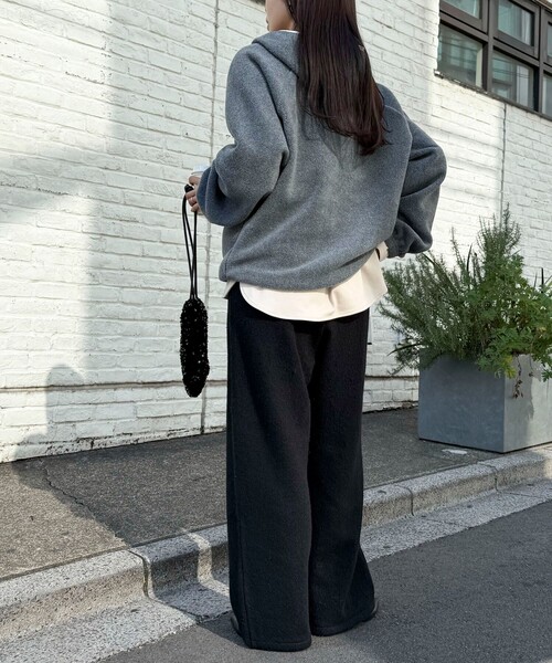 fredy emue（フレディエミュ）の「ブークレーウールイージーパンツ（その他パンツ・レディース・グレー/ブラック・36/38）」の19枚目の写真