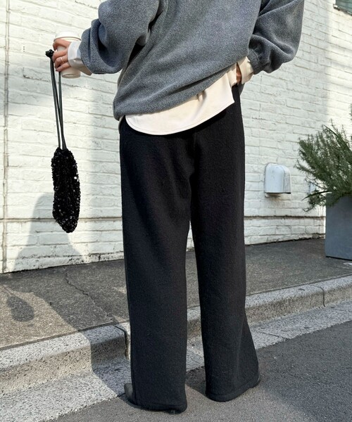 fredy emue（フレディエミュ）の「ブークレーウールイージーパンツ（その他パンツ・レディース・グレー/ブラック・36/38）」の22枚目の写真