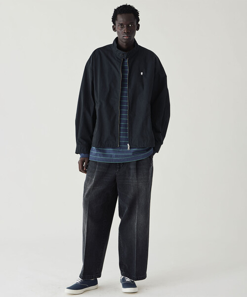 GYMPHLEX（ジムフレックス）の「Gymphlex | コットンポリエステル ジップジャケット MEN（ブルゾン・メンズ・ベージュ/ブラック・L/M）」の4枚目の写真