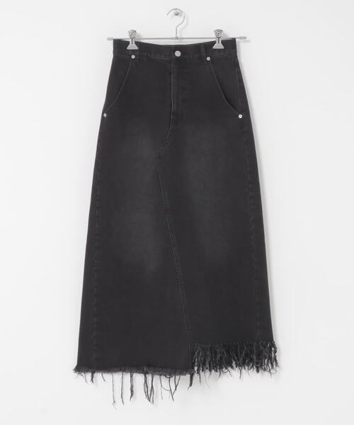 KBF（ケイビーエフ）の「アシメフリンジデニムスカート（スカート・レディース・ブラック/ライトブルー・ONE）」の22枚目の写真