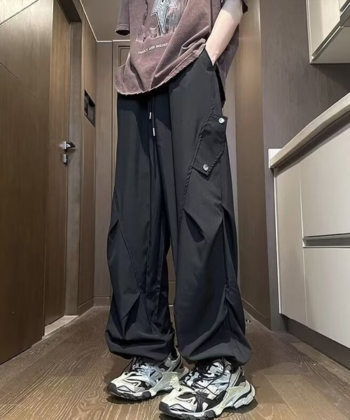 Ressaca(レサーカ)の「ルーズシルエットイージーカーゴパンツ(カーゴパンツ・メンズ・ブラック/チャコール/オフホワイト・M/XL/L)」の4枚目の写真