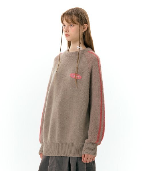 AMESWORLDWIDE(アメスワールドワイド)の「BASIC LOGO WAPPEN KNIT BEIGE (AM2DFUK602A)(ニット/セーター・レディース・その他・FREE)」の2枚目の写真