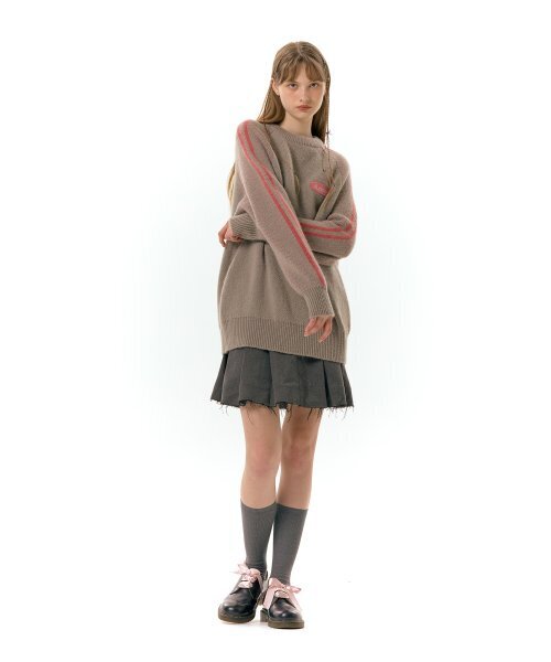 AMESWORLDWIDE(アメスワールドワイド)の「BASIC LOGO WAPPEN KNIT BEIGE (AM2DFUK602A)(ニット/セーター・レディース・その他・FREE)」の3枚目の写真
