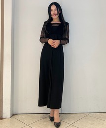 Cupid Heart | 【Cupid Heart】結婚式用！チュールフリルペプラムドレス 2点セット(ドレス)