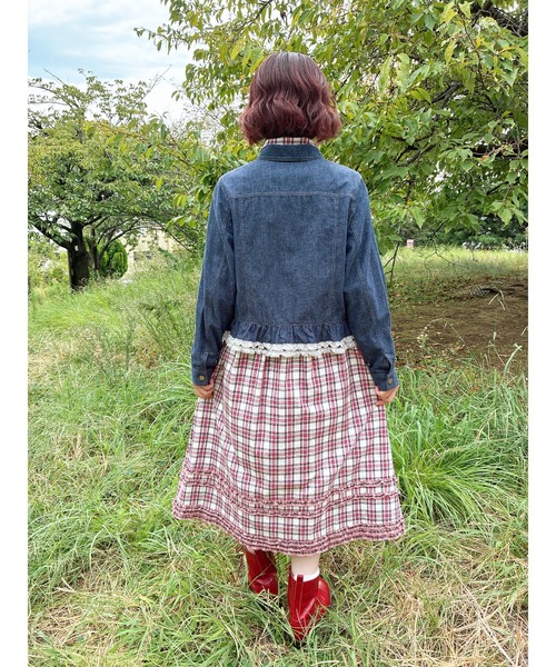 PINK HOUSE(ピンクハウス)の「BIGくまシルエットデニムジャケット(デニムジャケット・レディース・キナリ/ネイビー/ブラック・LARGE/MEDIUM)」の9枚目の写真