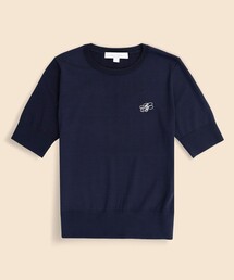 【Double B Collection】 キュプラ/ナイロン　BBロゴ　ショートスリーブセーター