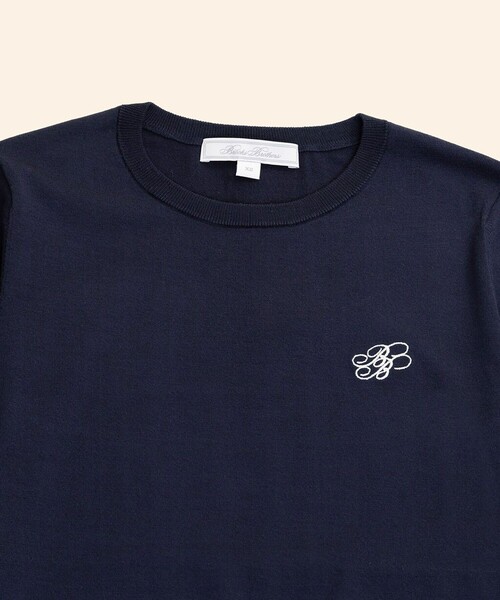 BROOKS BROTHERS(ブルックスブラザーズ)の「【Double B Collection】 キュプラ/ナイロン BBロゴ ショートスリーブセーター(ニット/セーター・レディース・ネイビー/レッド・SMALL/MEDIUM/X-SMALL)」の3枚目の写真