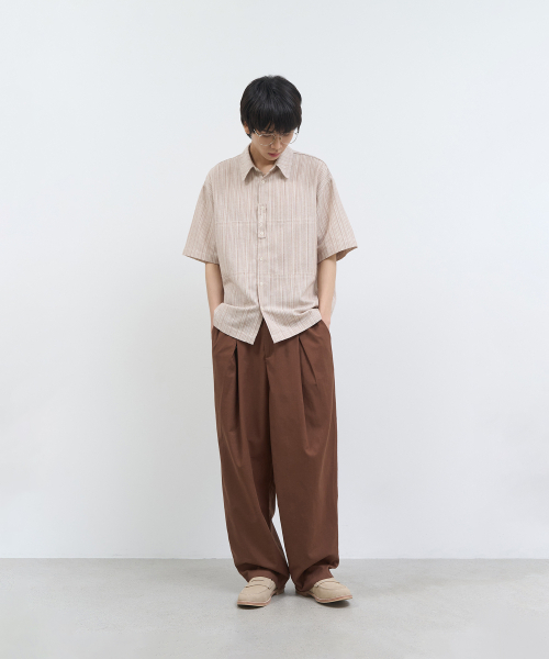 NOISE（ノイズ）の「リネンスリットバンディングパンツ - ブラウン（その他パンツ・レディース・その他・S/M/L）」の3枚目の写真