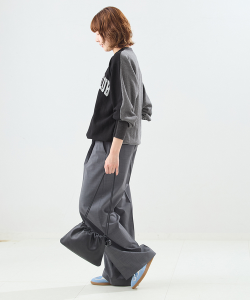 INSCRIRE(アンスクリア)の「別注【INSCRIRE/アンスクリア】ハイブリッドスウェット(スウェット・レディース・チャコールグレー/グリーン/ブラック・FREE)」の21枚目の写真