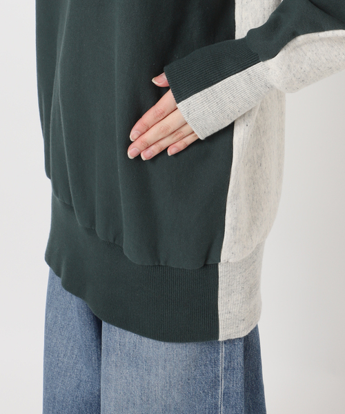 INSCRIRE(アンスクリア)の「別注【INSCRIRE/アンスクリア】ハイブリッドスウェット(スウェット・レディース・チャコールグレー/グリーン/ブラック・FREE)」の11枚目の写真