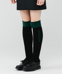 MONBIRDIE GOLF（モンバーディーゴルフ）の「MONBIRDIEロゴニットレッグウォーマー ロゴレッグウォーマー_BLACK（スポーツグッズ）」