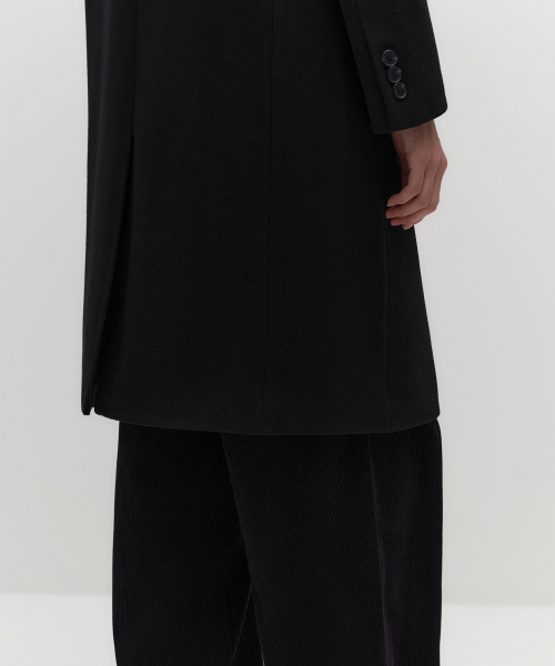 MUSINSA STANDARD WOMAN（ムシンサスタンダードウーマン）の「ウィメンズカシミヤブレンドチェスターフィールドコート[ブラック]（チェスターコート・レディース・その他・SMALL/MEDIUM/LARGE/X-SMALL）」の7枚目の写真