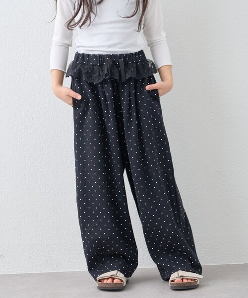 CIAOPANIC TYPY（チャオパニックティピー）の「【KIDS】《ジュニアサイズあり》ウエストレースドットスウェットパンツ（その他パンツ・キッズ・ブラック/グレー・110/130/150）」の5枚目の写真