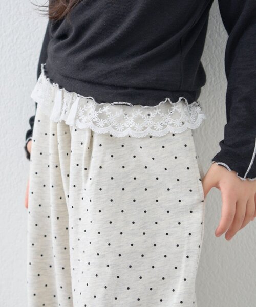 CIAOPANIC TYPY（チャオパニックティピー）の「【KIDS】《ジュニアサイズあり》ウエストレースドットスウェットパンツ（その他パンツ・キッズ・ブラック/グレー・110/130/150）」の11枚目の写真