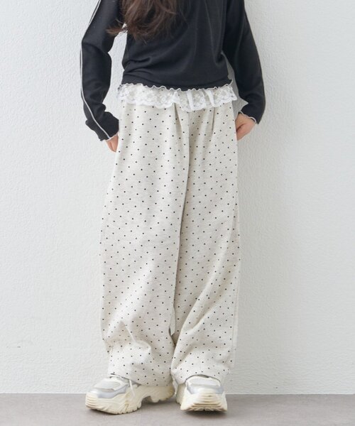 CIAOPANIC TYPY（チャオパニックティピー）の「【KIDS】《ジュニアサイズあり》ウエストレースドットスウェットパンツ（その他パンツ・キッズ・ブラック/グレー・110/130/150）」の12枚目の写真