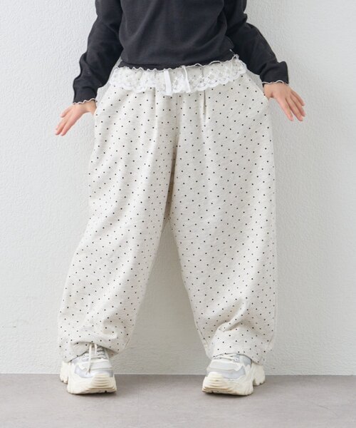 CIAOPANIC TYPY（チャオパニックティピー）の「【KIDS】《ジュニアサイズあり》ウエストレースドットスウェットパンツ（その他パンツ・キッズ・ブラック/グレー・110/130/150）」の15枚目の写真