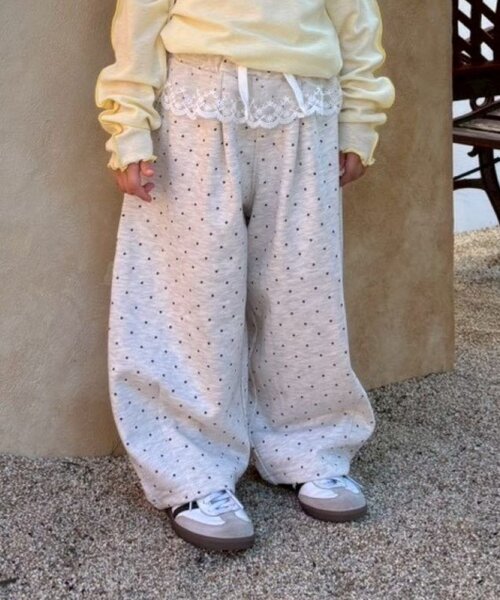 CIAOPANIC TYPY（チャオパニックティピー）の「【KIDS】《ジュニアサイズあり》ウエストレースドットスウェットパンツ（その他パンツ・キッズ・ブラック/グレー・110/130/150）」の16枚目の写真
