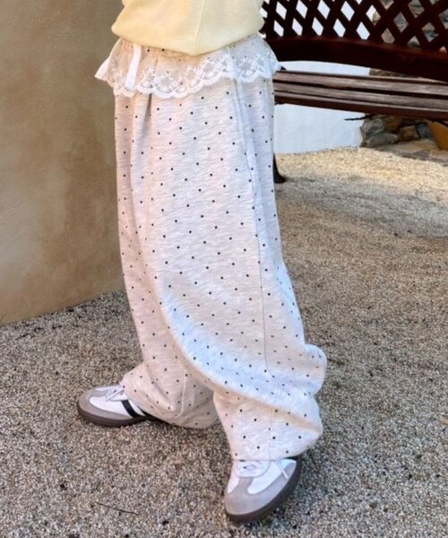 CIAOPANIC TYPY（チャオパニックティピー）の「【KIDS】《ジュニアサイズあり》ウエストレースドットスウェットパンツ（その他パンツ・キッズ・ブラック/グレー・110/130/150）」の17枚目の写真