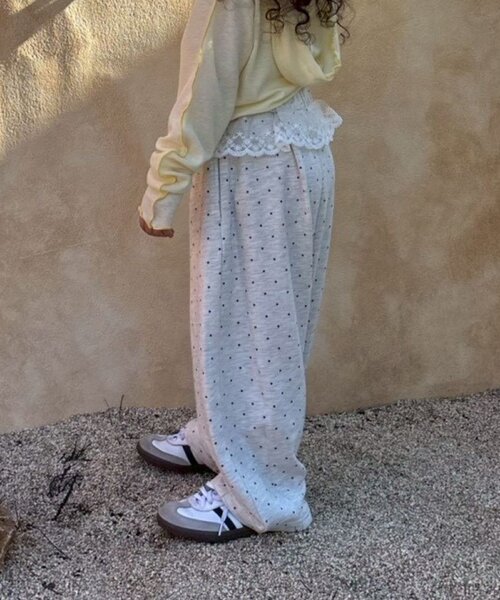 CIAOPANIC TYPY（チャオパニックティピー）の「【KIDS】《ジュニアサイズあり》ウエストレースドットスウェットパンツ（その他パンツ・キッズ・ブラック/グレー・110/130/150）」の18枚目の写真