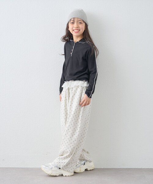 CIAOPANIC TYPY（チャオパニックティピー）の「【KIDS】ウエストレースドットスウェットパンツ《ジュニアサイズあり》（その他パンツ・キッズ・ブラック/グレー・110/130/150）」の14枚目の写真