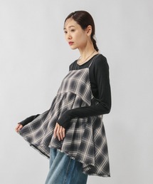 GLOBAL WORK | フリンジチェックビスチェ/633904(その他トップス)
