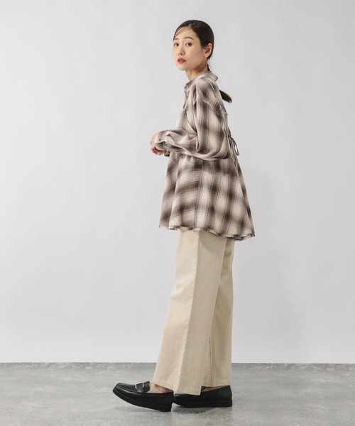 GLOBAL WORK(グローバルワーク)の「フリンジチェックビスチェ/633904(その他トップス・レディース・ホワイト系8/ブラック系9/ブラウン系8/ブルー系その他・FREE)」の5枚目の写真