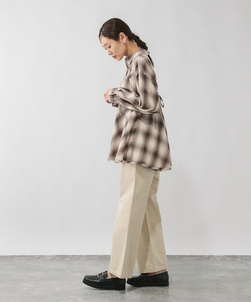 GLOBAL WORK(グローバルワーク)の「フリンジチェックビスチェ/633904(その他トップス・レディース・ホワイト系8/ブラック系9/ブラウン系8/ブルー系その他・FREE)」の7枚目の写真
